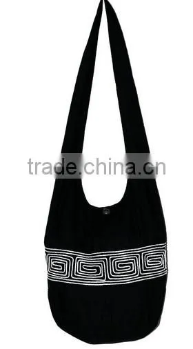black hobo hippie sling shoulder bag crossbody