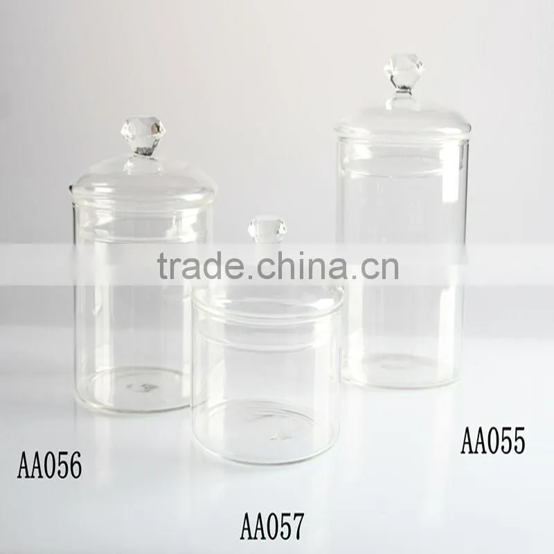 Clear Glass cloche Bell Jar for storage Home decor wholesale