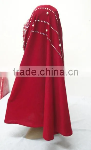 H284 new style one piece hijab with handmade chains and beadings