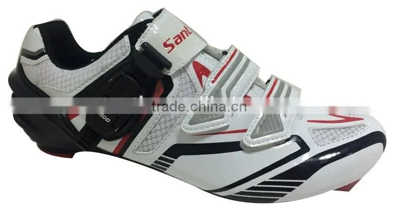 2016 OEM ODM road cycling shoes lock shoes with atop microlock buckle compatible with LOOK and SPD pedals