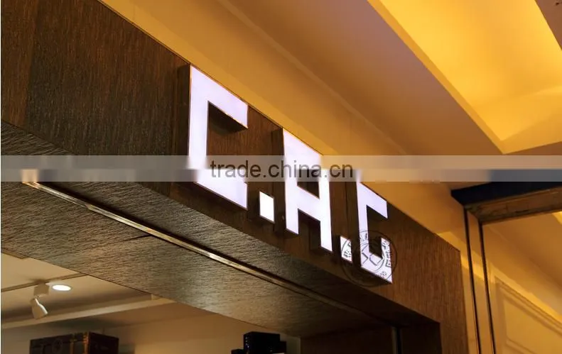 led backlit letter sign Manufacturer of China Mainland ,restaurant light letters,environmental Plastic Sign