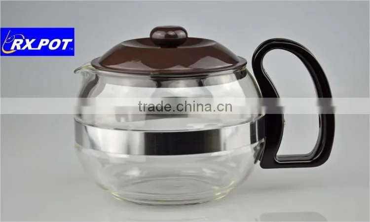 New arrival borosilicate glass,heated directly on fire tea pot set 600ml/1000ml/1200ml