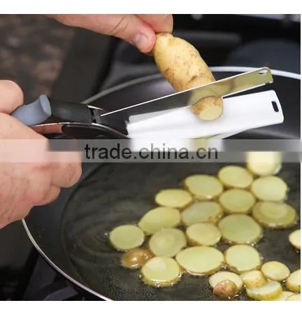 High Qualtiy Clever Cutter 2-in-1 Knife & Cutting Board Scissors
