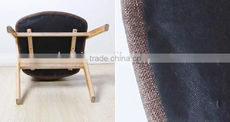 Unique modern cafe leisure chair wood with armrests