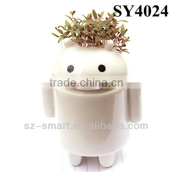 Novel talbe elephant design office bonsai pot