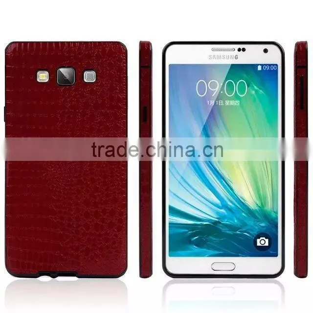 Alibaba express PU alligator case, pu leather material case for samsung galaxy A5