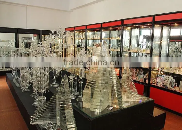 high quality crystal glass plaque/block, blank round crystal blocks/cubes