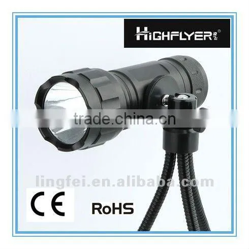 High power with white and blue light aluminium 3 W LED fishing light,/torch