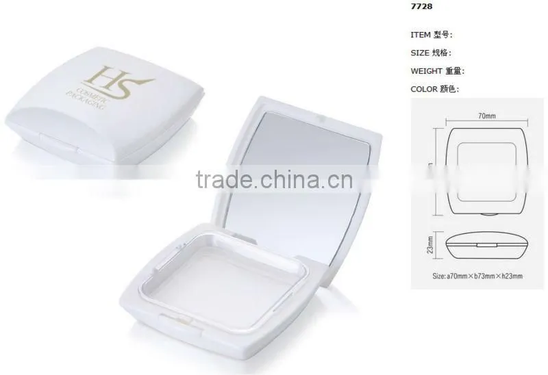 square cosmetic compact powder case