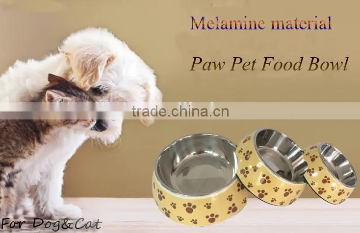 melamine bowl for Pet paw print dog bowl Melamine material pet bowl