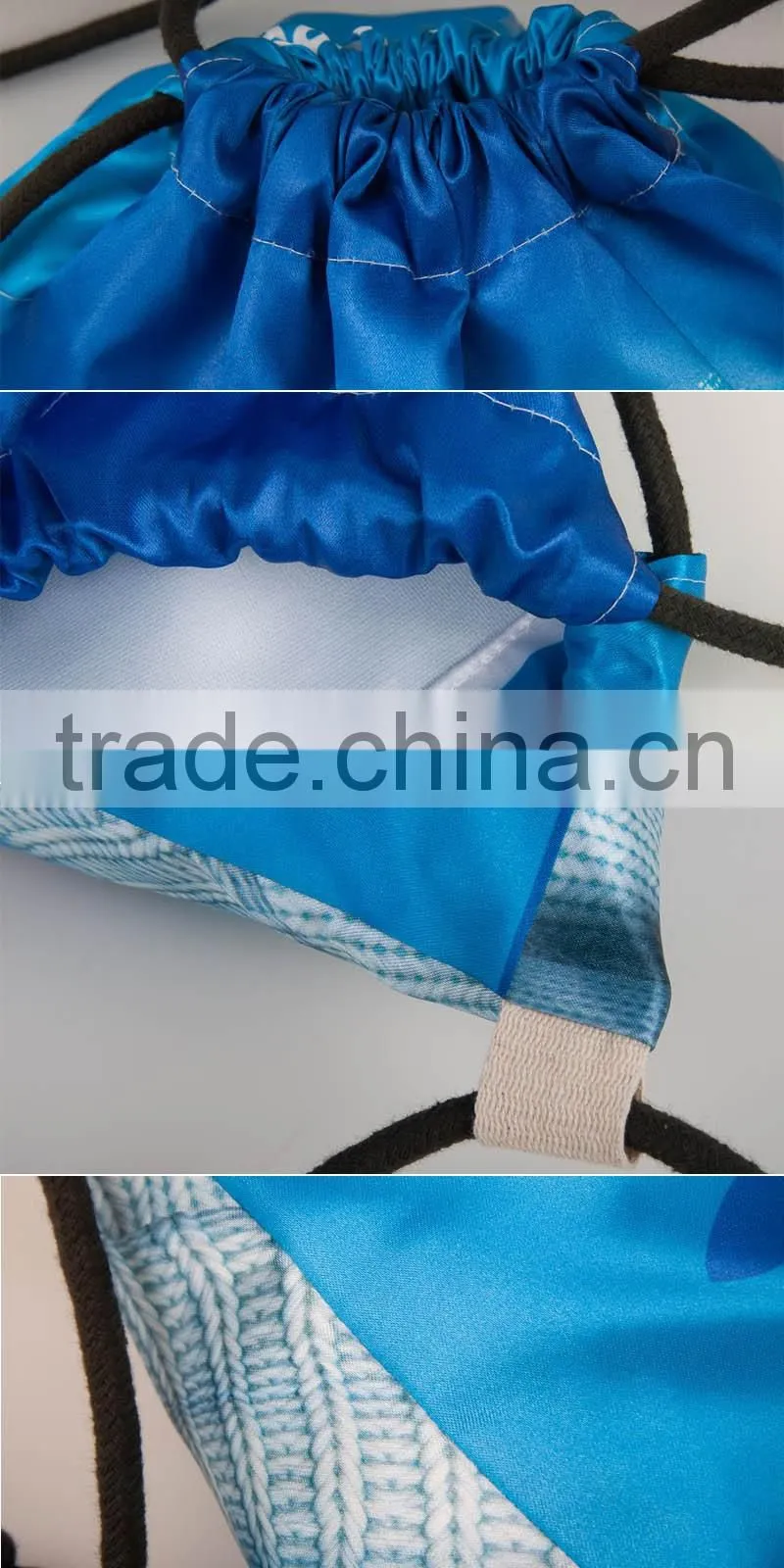 2016 hot sell custom printing drawstring bag with designs