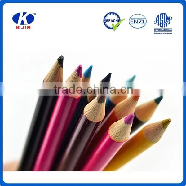 2016 Wholesale slap-up double-end wood color pencil with customized logo for art