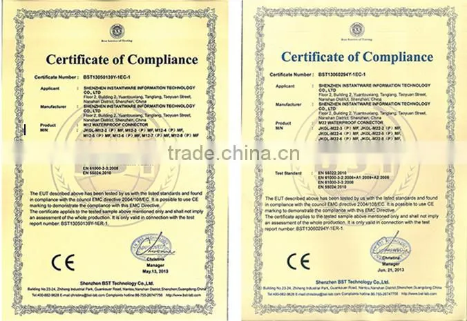 INST China supplier 3 pin male female power wire connector