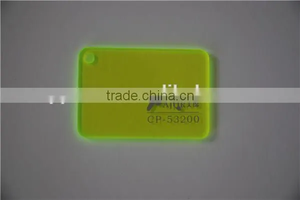 Plexiglass different fluorescencent color acrylic sheet