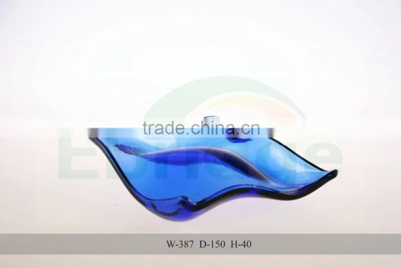 blue wave Glass Dish For fruit