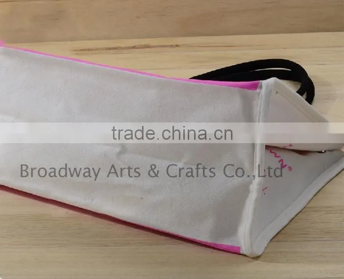 Top quality waxed canvas shoulder tote bag leather handle
