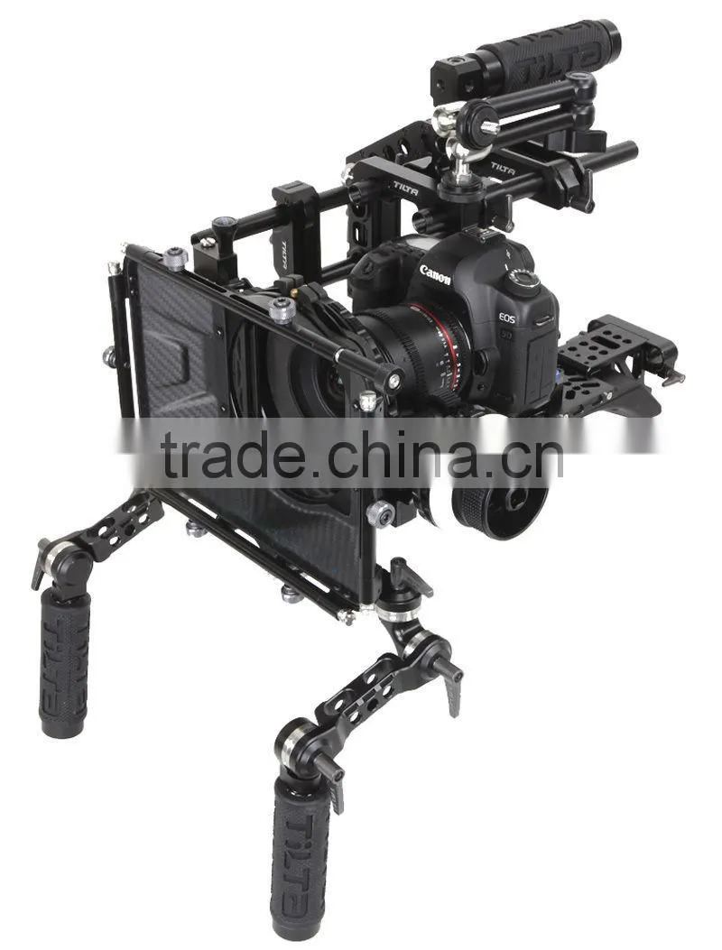 Tilta DSLR Rig 15mm Rod Shoulder Pad Follow Focus Matte Box Handle For 5D3 550D