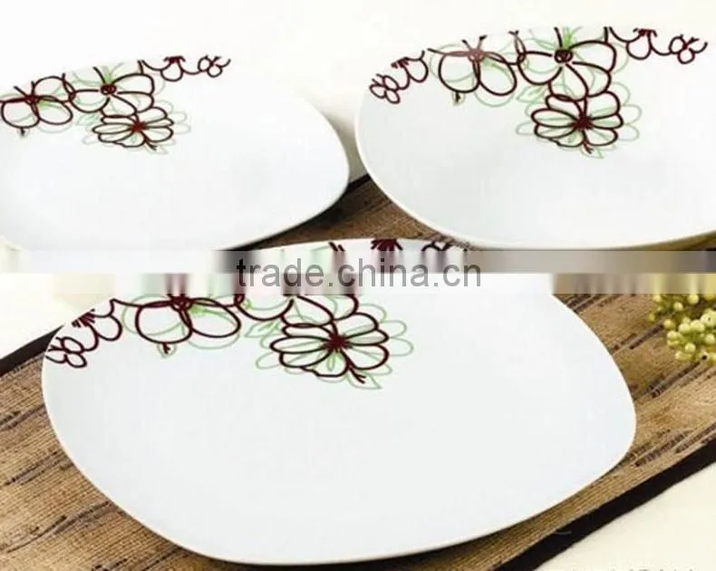 Square fine porcelain dinner sets for Peru homewares