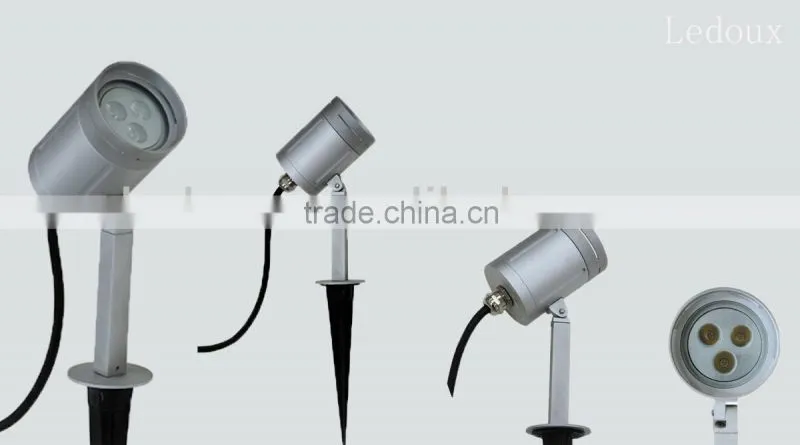 IP65 3 lights garden lighting pole light