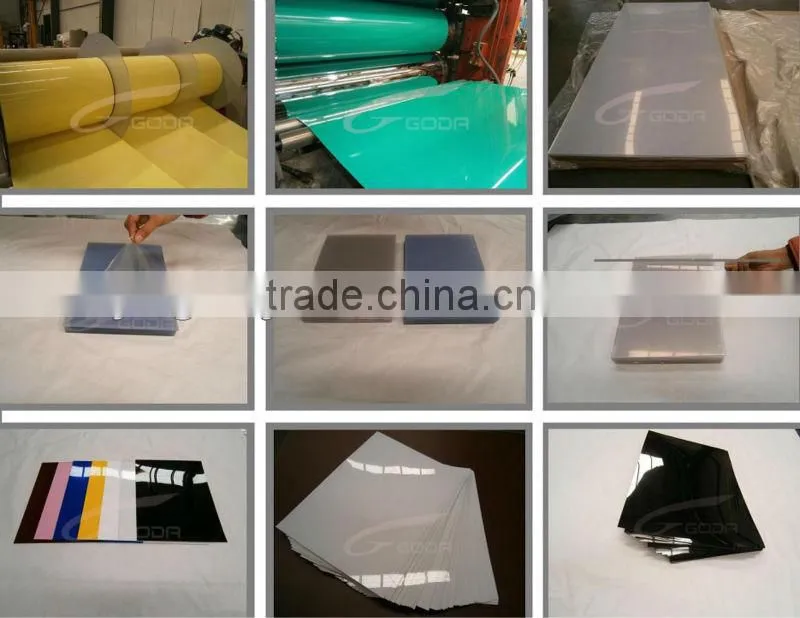 Super clear PVC sheets with two sides PE masking