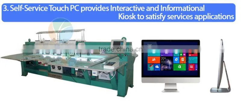 2015 NEW Desktop computer touchscreen all in one computer with 5 wire Gtouch 15 inch 6COM LPT 4G RAM ONLY Dual 1000Mbps Nics