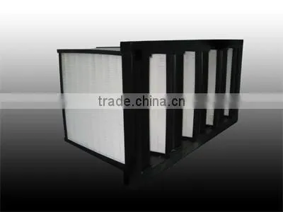 high efficient 99.99% Plastic frame V bank combined hepa air filters