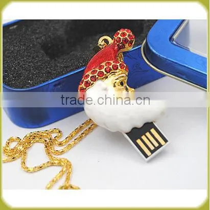 Bedazzling Christmas Santa Claus Flash Drive