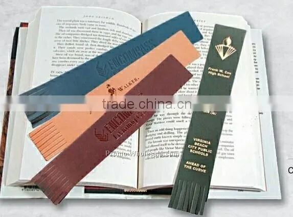 Customized Leather Bookmark with Tassels for Wholesale