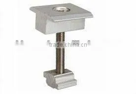 Solar mounting component of end clamp for roof and ground