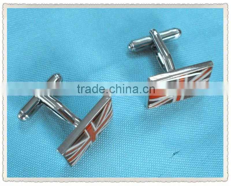 Bright rhinestone inlayed sleeve cuff links