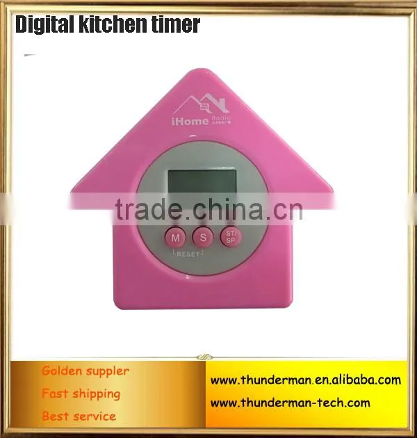 Geometric drawing LCD Display Digital Kitchen Timers with Magnetic Function