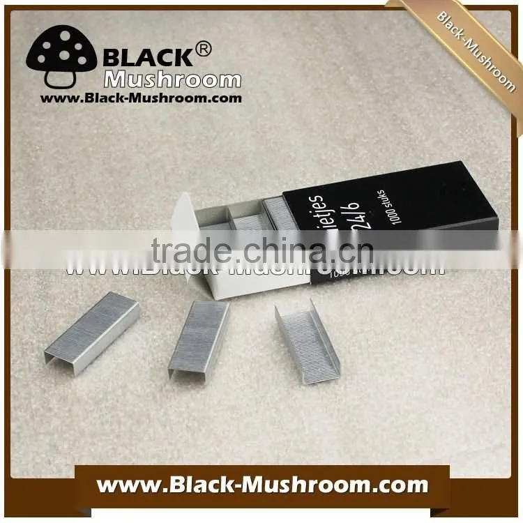 Factory supply galvanized office staples pins 24/6 good quality lower price (welcome to ask sampels)