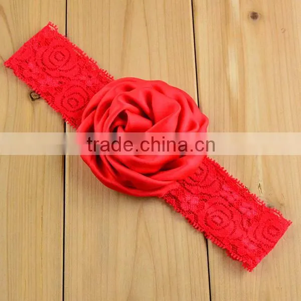 handmade knit big flower baby crochet headbands
