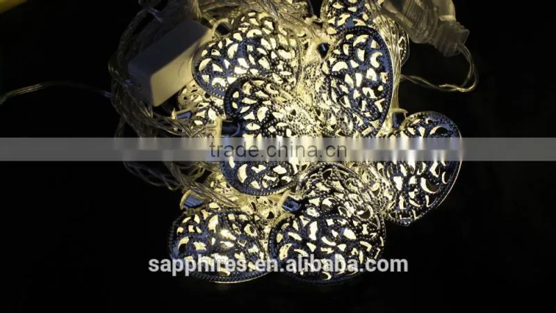 LED battery string light The heart in the iron Christmas wedding holiday party outdoor indoorstring light