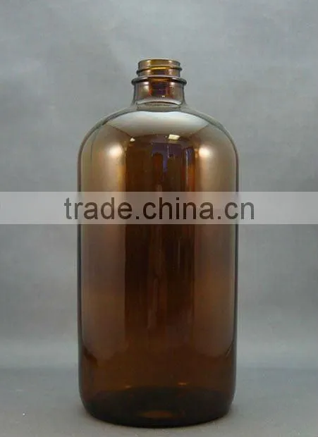 Brown boston round bottle