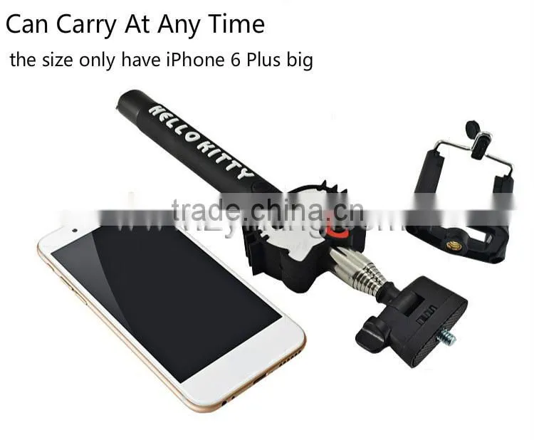 Zyiming wholesale cartoon selfie stick YM-Z07-7 monopod selfie stick rubber cap for smartphone
