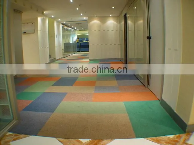 tiles flooring PP carpet tile,jacquard carpet tiles,PP carpet tile with stripe pattern