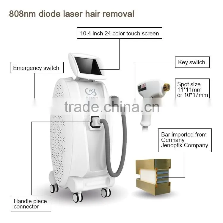 High quality Professional 808 diode laser hair removal equipment