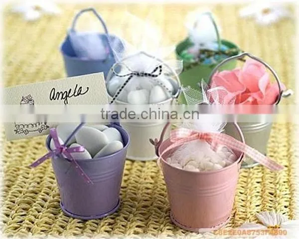 Fuchsia High Quality Mini Tin Pail Favors