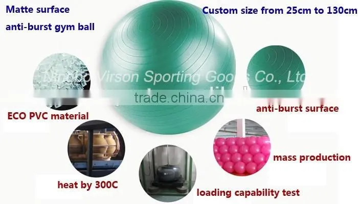 VGB005 Ningbo Virson Top grade hot-sale fitness series anti-burst gym ball