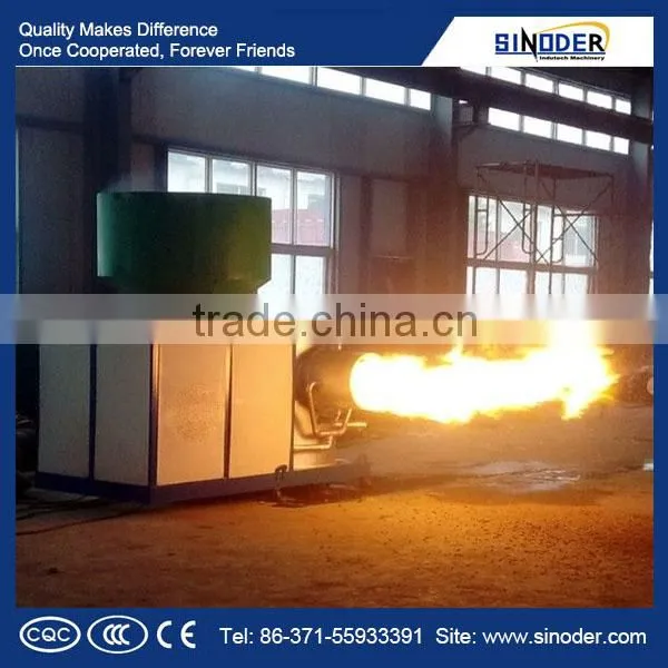 Biomass pellet fired burner for rotary dryer