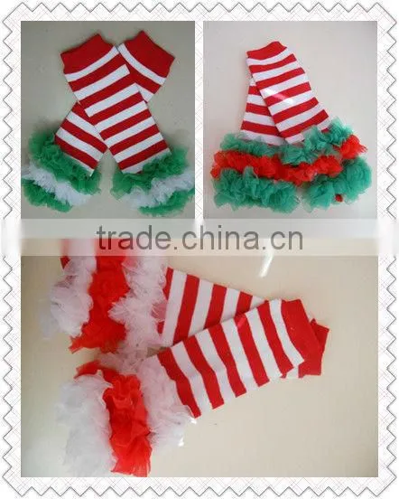 2013 new design Wholesale baby chevron print ruffle leg warmer