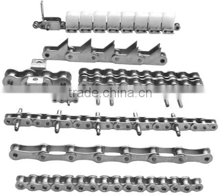 P25 double pitch chain with attachment