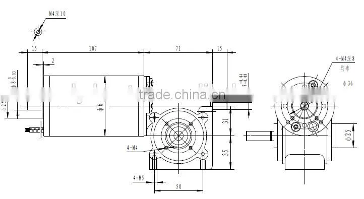 63JW/63ZY 12v 100W dc motor for winch 3000rpm