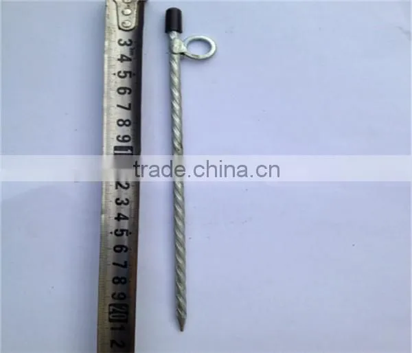 19CM With handle Winter camping accessory Steel tent peg stake, tent nail fit ice fishing and outdoor
