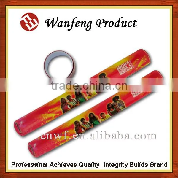 2015 newest Printed Color Silicone Slap band