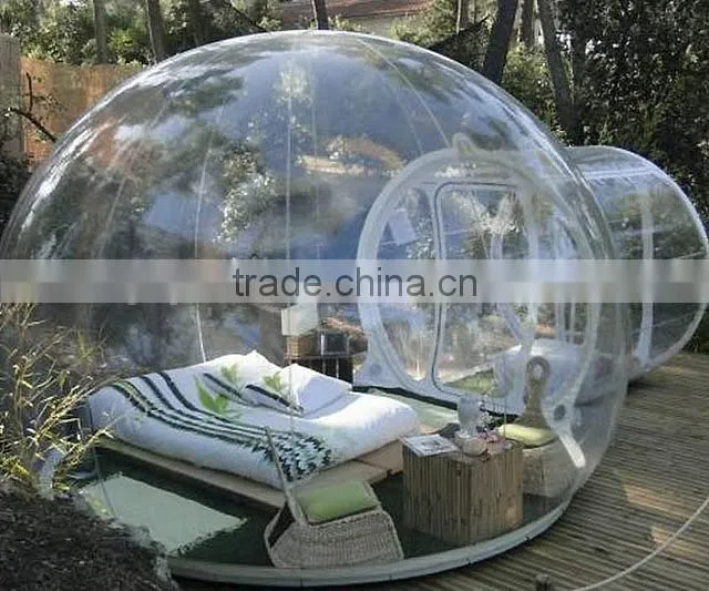 Outdoor PVC Camping Bubble Igloo Tent Clear Inflatable Lawn Transparent Tent For Sale