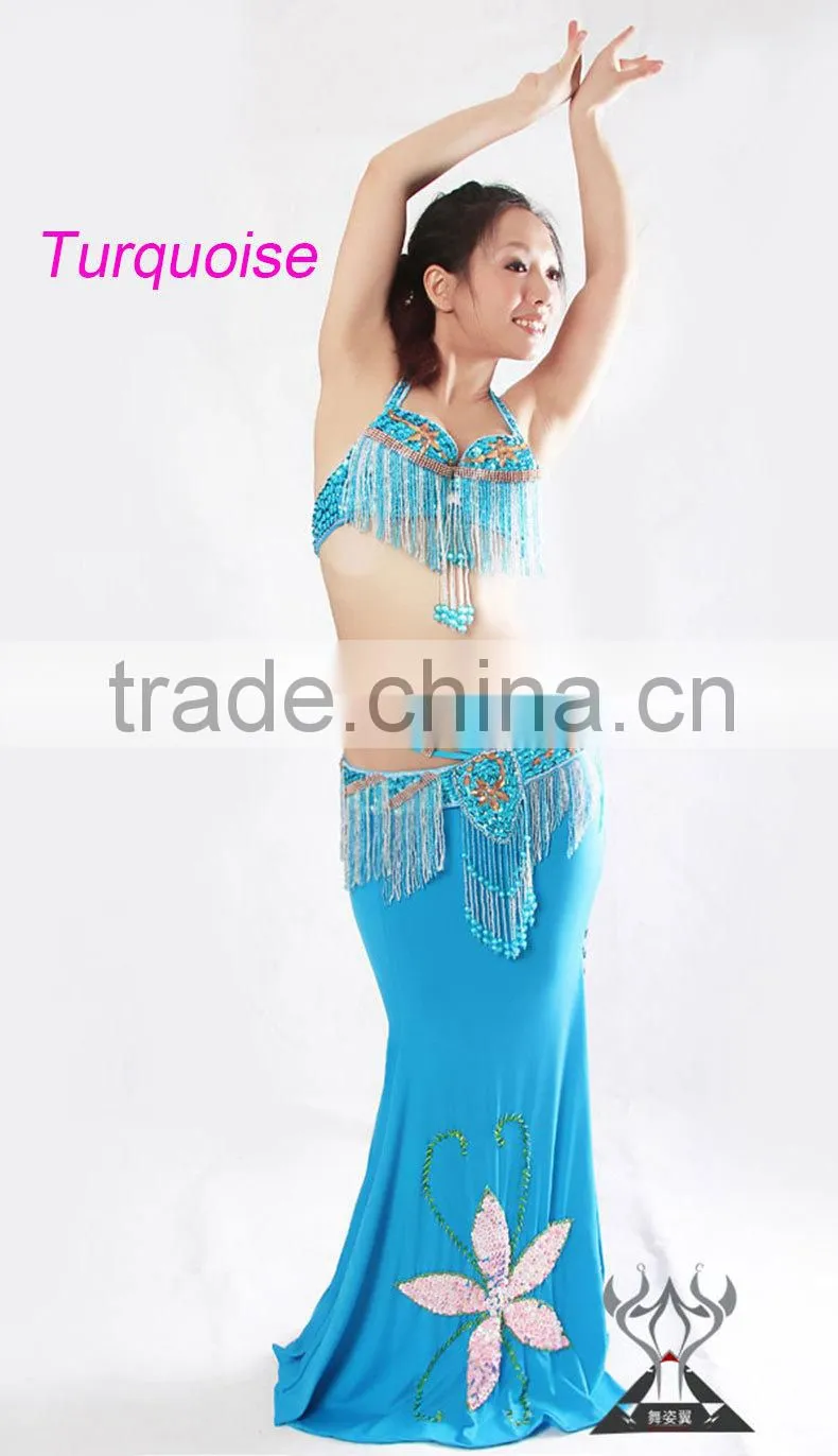 Sexy Long Belly Dance Skirt for Performance