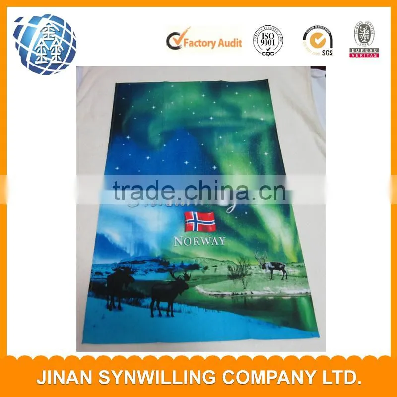 100% cotton fabric printed tea towel with AZO free test report