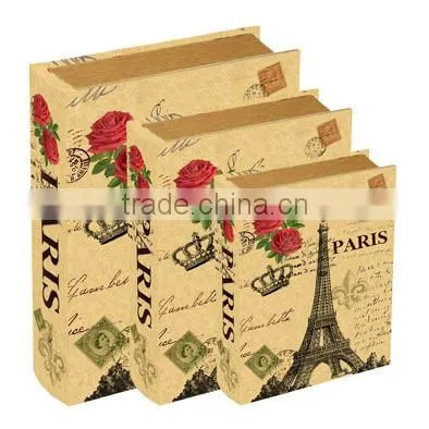 vintage decorative for photo studio props wooden book box